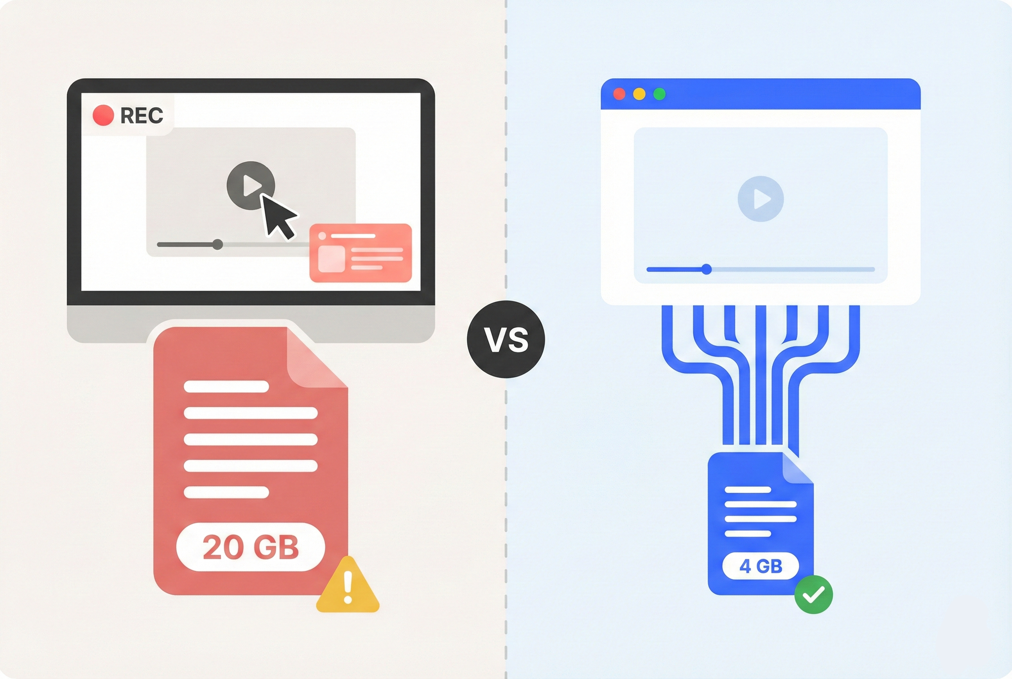 Screen recording vs stream capture — quality and file size differences when recording live streams